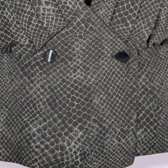 Vintage C&A Pleated Snakeskin Pattern Top - Picture 4 of 8